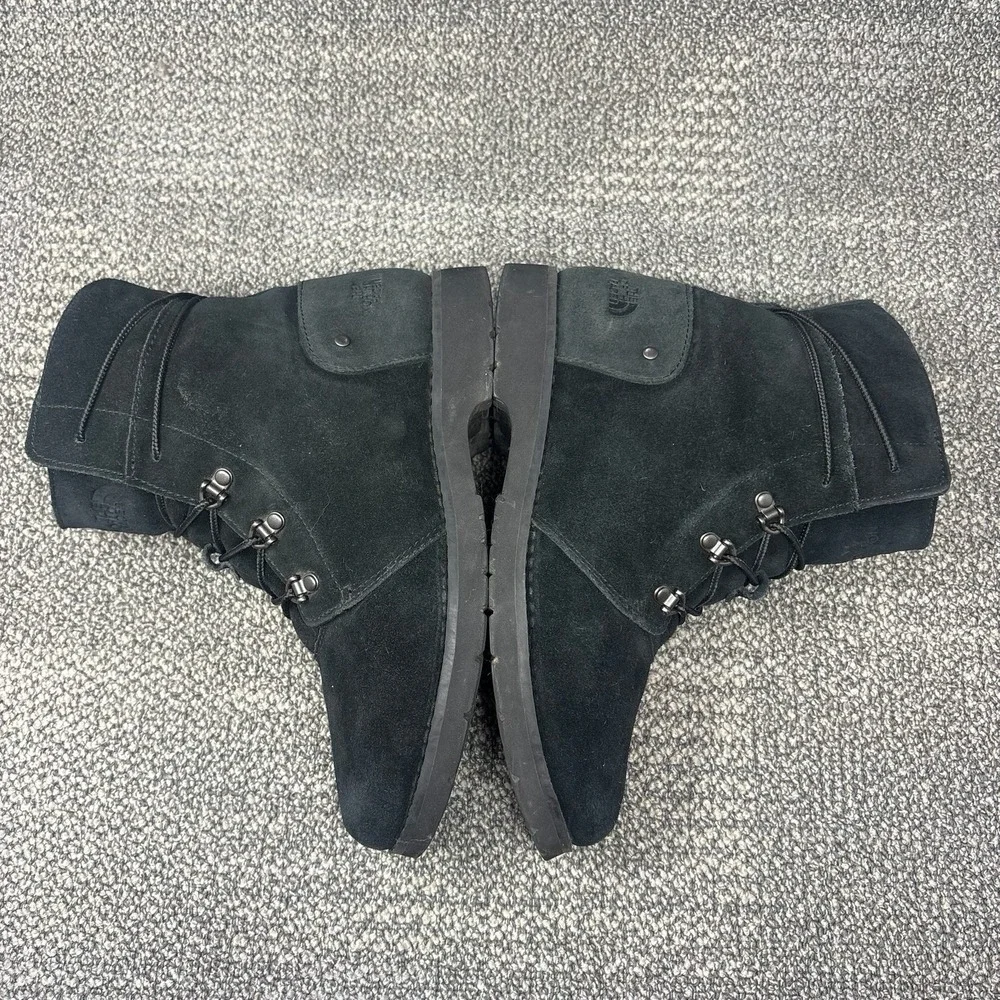 The North Face Ballard Lace II Black Suede Winter Boots Women's Size 9
